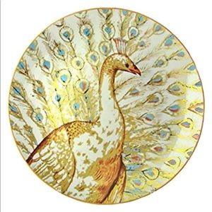 Arlington Designs Golden Peacock Single Collectors 8" Plate